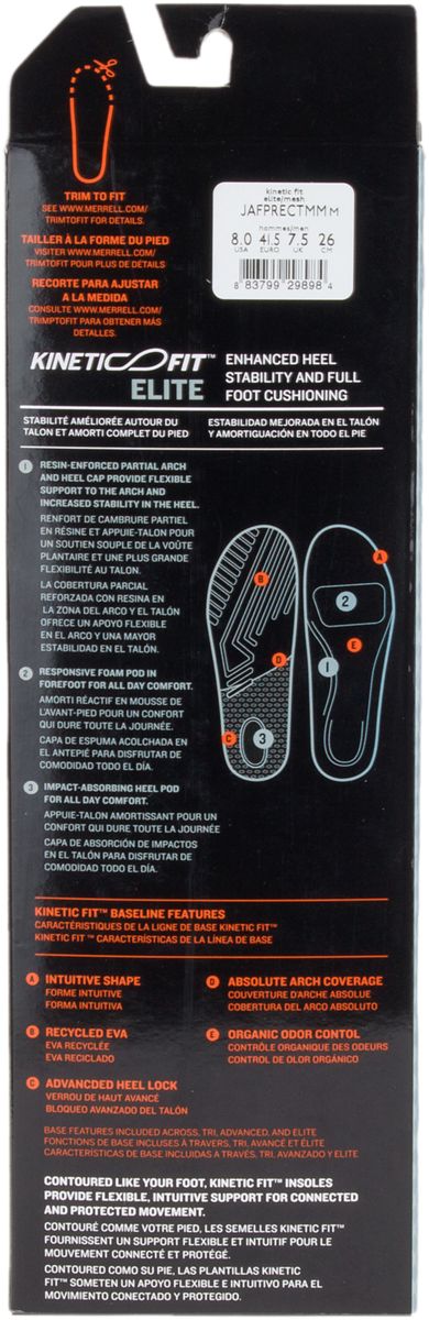 Men - Kinetic Fit™ Elite Footbed Wide Width - Insoles | Merrell Discount