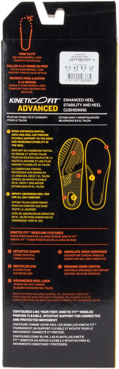 Men's Kinetic Fit Footbed Wide Width Insoles | Merrell US